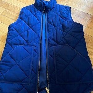 J.Crew Navy and Gold Excursion Quilted Vest